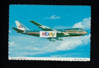 American Airlines Boeing 747 - 100 Astroliner Inflight Postcard