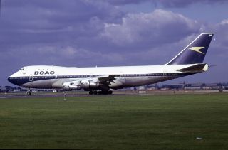 Boac,  Boeing 747,  G - Awne,  Early 1970s,  Slide