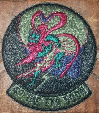 Usaf: 4th Tactical Fighter Squadron Us Air Force Patch Subdued Vintage