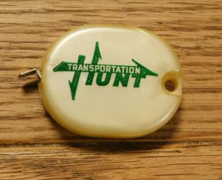 Vintage Hunts Transportation Advertising Keychain Tape Measure.