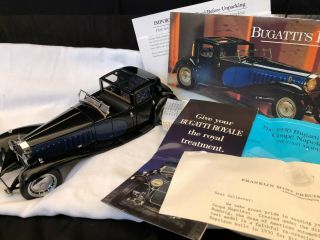 Franklin 1930 Bugatti Royale Coupe Napoleon W/ Cert Authenticity Orig Bx