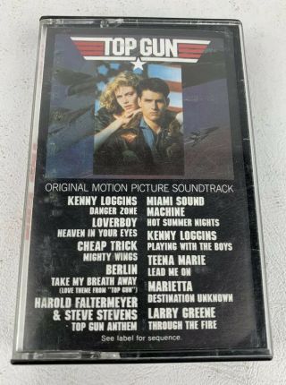 Top Gun Vintage Motion Picture Soundtrack Cassette Tape Cruise Loggins