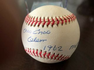 Choo Choo Coleman 1962 York Mets Autographed National League Baseball