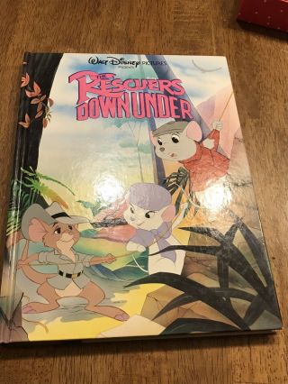 Vintage 1991 Walt Disney The Rescuers Down Under Children’s Hardcover Book