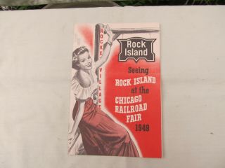 1949 Cri&p Rock Island Chicago Railroad Fair Brochure /