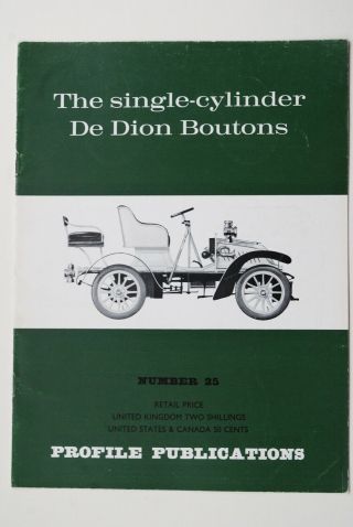 Single - Cylinder De Dion Boutons,  Profile No 25 By Anthony Bird,  John Dunscombe