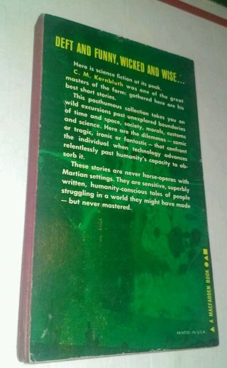 A MILE BEYOND THE MOON,  11 SHORT STORIES by C.  M.  KORNBLUTH,  1st MACFADDEN 1962 2