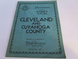 Vintage Mountcastle Street Atlas Cleveland And Cuyahoga County Ohio Book 1940 