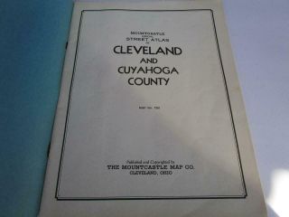 Vintage Mountcastle Street Atlas Cleveland and Cuyahoga County Ohio Book 1940 ' s 3