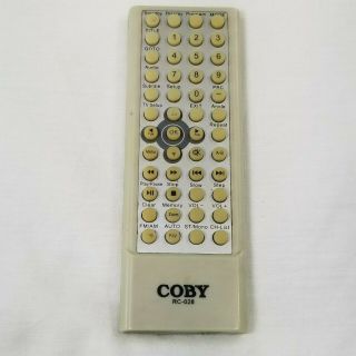 Vintage Coby Rc - 028 Remote Control For Dvd Player White