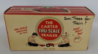 Vintage Box Ony For Tru - Scale T - 302 Diecast 1:16 Scale Toy Utility Trailer