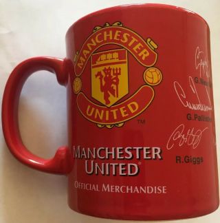 Manchester United Vintage Retro Mug 1997/98 Season Signatures Unboxed Official