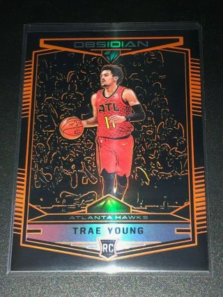 2018 - 19 Panini Chronicles Trae Young Obsidian Preview Orange Prizm Rookie