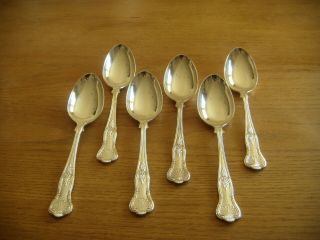 Vintage Set Of 6 Kings Pattern (a1 Quality) Dessert Spoons By Smith Seymour Ltd