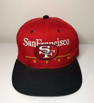 Vtg Eastport San Fransisco 49ers Red Snapback Hat Cap One Size