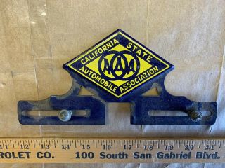 Vintage Aaa California Automobile Assocition License Plate Topper Trunk Bumper
