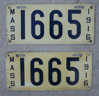 1916 Massachusetts License Plates