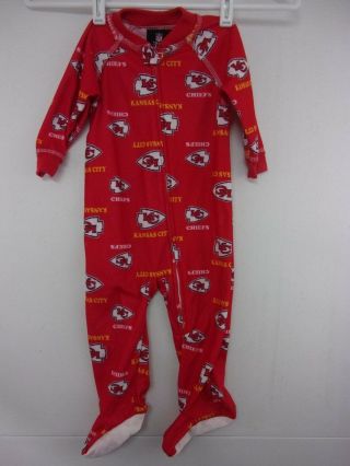 Kansas City Chiefs 6 - 9 Months Kids 1 - Pc Long Sleeve Pajamas