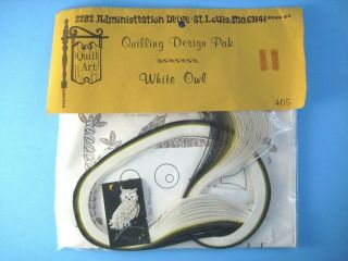 Vintage 1973 Paper Quilling Kit White Owl Complete Quill Art Inc.