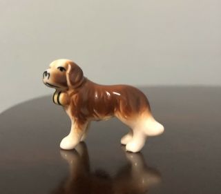 Vintage Saint St Bernard Dog Figurine Porcelain / Ceramic Collectible