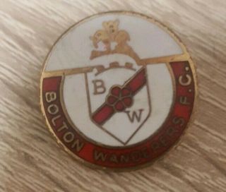 Vintage Bolton Wanderers Pin Badge Missing Pin