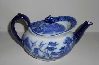 Vintage Minton Blue & White Willow Pattern Tea Pot