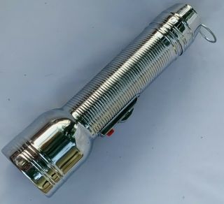 Vintage 8 " Flashlight Lightsaber Costume Star Wars Jedi Silver Lite Flash Light