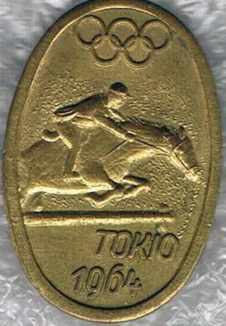 1964 Tokyo Netherlands Olympic Equestrian Team Noc Pin