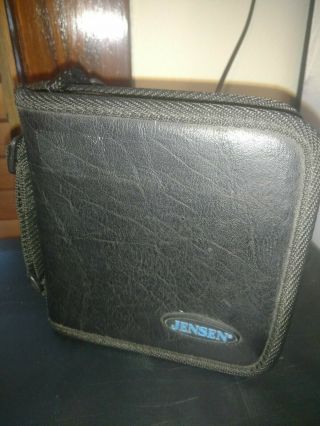 Vintage Jensen Black Vinyl Cd Case Fits 24 Cd 