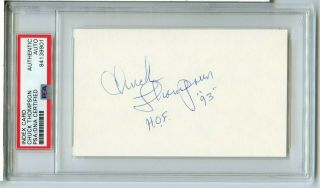 Chuck Thompson Signed 3x5 Index Card Psa/dna Authentic Orioles Colts Lst695