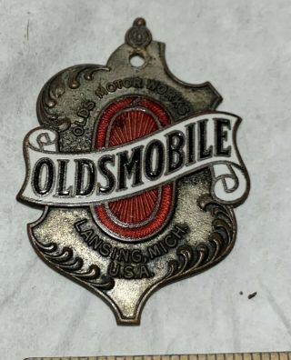 Vintage Early Oldsmobile Cloisonné Enamel Automobile Radiator Badge Emblem
