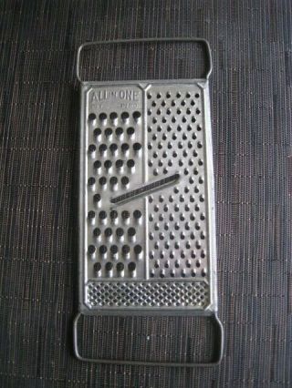 Vintage All - In - One Cheese Grater Slicer Stainless Steel Made Usa