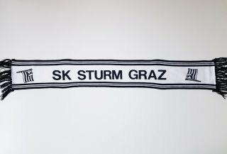 Vintage Retro Sk Sturm Graz Football Fan Scarf Schal Österreich Austria Top