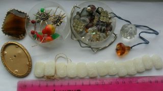 Vintage Jewellery Making Glass Art Deco Beads Bracelet Etc Spares Repairs