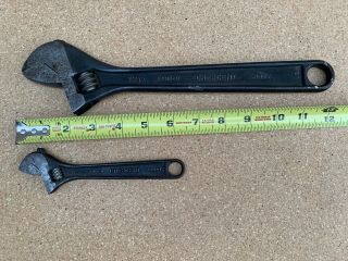 Vintage Crescent Tool Co.  12” & 6” Adjustable Wrench’s Jamestown,  N.  Y.