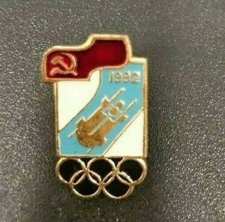 1992 Albertville Olympic Soviet Union (ussr) Pin Badge Bobsleigh