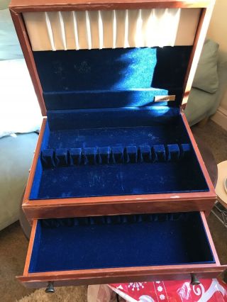 Vintage Wooden Cutlery Box - With Drawer - William Ashley