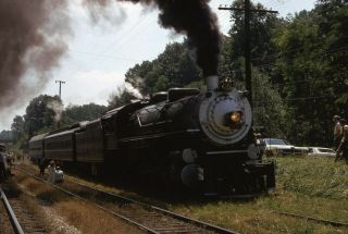 Southern? Railroad Steam Locomotive Passenger Cars 1972 Photo Slide
