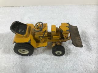 Vintage Ertl IH International Harvester Garden Tractor w Plow Yellow 3