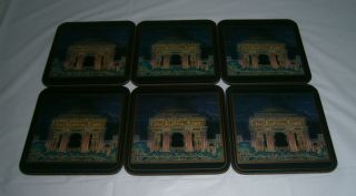 Vintage Set Of 6 Pimpernel San Francisco Palace Of Fine Arts Coasters