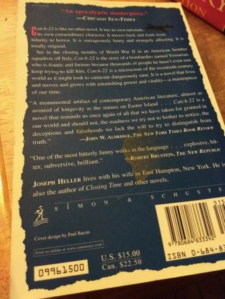1961 Catch 22 By Joseph Heller Hardcover With Dust Jacket