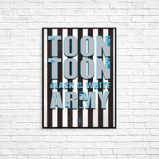 Newcastle United Toon Chant A4 Picture Art Poster Retro Vintage Style Print