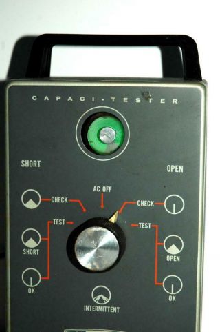 Vintage Heathkit Capacitor Checker Tester Meter Model IT - 22 Green Eye 2