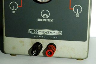 Vintage Heathkit Capacitor Checker Tester Meter Model IT - 22 Green Eye 3