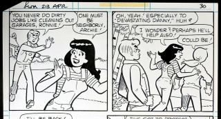 S283.  Vintage: LIFE WITH ARCHIE Issue 213 Page 30 Comic Art (1980) 2