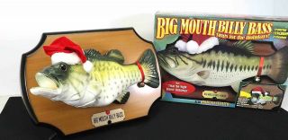 Vintage Big Mouth Billy Bass Christmas Edition 1999 Singing Moving Fish