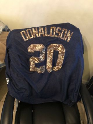 Josh Donaldson 20 Toronto Blue Jays Majestic CoolbaseBaseball Game Jersey Sz XL 3