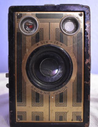 Vintage Kodak Brownie Junior Six - 16 Art Deco Box Camera,  Good Cond.