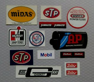 Vintage 1970 - 80,  S Auto Advertising Stickers.  Toolbox,  Hardhat