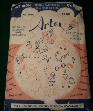 Vintage Artex Infants Wear & Nursery Iron - On Transfers Kit 3000